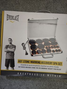 Hot Stone Warming Recovery Spa Massage Set NIB